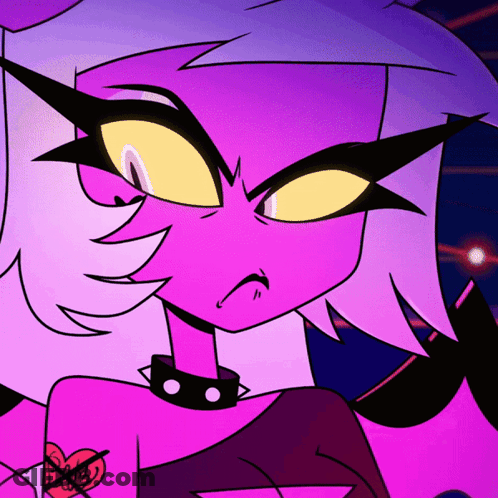 Cartoon Character Purple Hair Heart Tattoo GIF