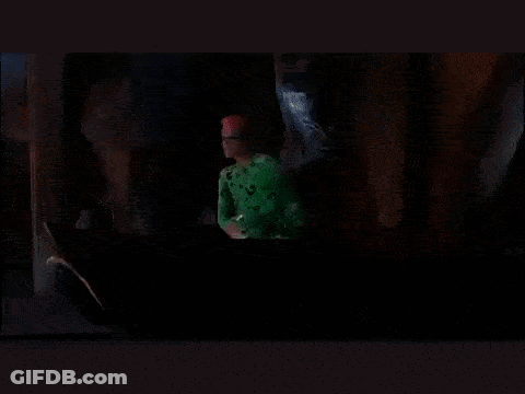 Cartoon Character Pushing Red Button Saying Don't Push GIF