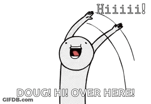 Cartoon Character Raising Arms GIF