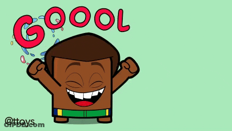 Cartoon Character Raising Fist Next To Fiat Logo GIF