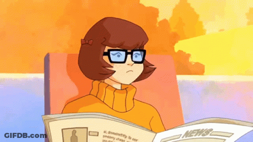 Cartoon Character Reading Newspaper Saying News GIF