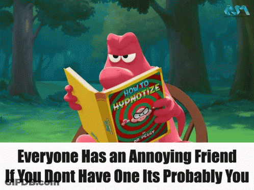 Cartoon Character Reads How To Hypnotize Book GIF