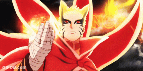 Cartoon Character Red Eyes Red Cape Raising Hand GIF