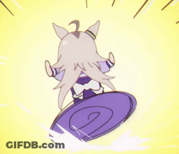 Cartoon Character Riding Purple Swirl GIF