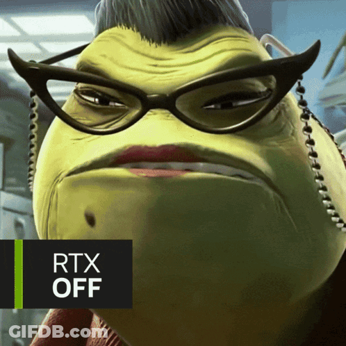Cartoon Character RTX Off GIF