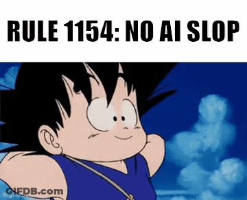 Cartoon Character Rule 1151 No AI Slop GIF