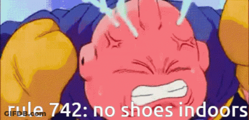 Cartoon Character Rule 742 No Shoes Indoors GIF