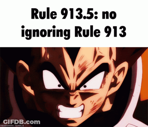 Cartoon Character Rule 913.5 No Ignoring Rule 913 GIF