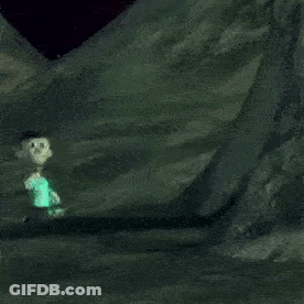 Cartoon Character Running And Pointing GIF
