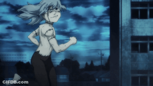 Cartoon Character Running In Darkness GIF