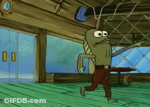 Cartoon Character Running Near Basketball Hoop GIF