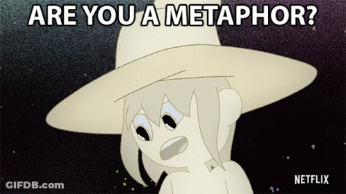 Cartoon Character Saying Are You A Metaphor GIF