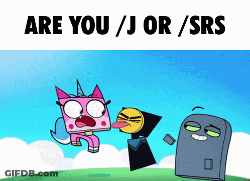 Cartoon Character Saying Are You J Or Srs GIF