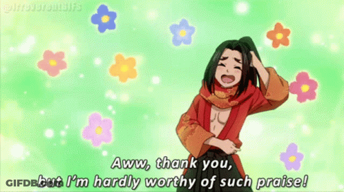 Cartoon Character Saying Aww Thank You GIF