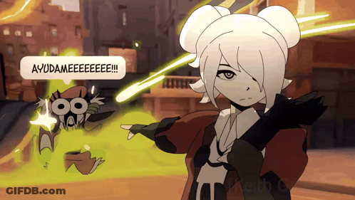 Cartoon Character Saying Ayudameeeee GIF