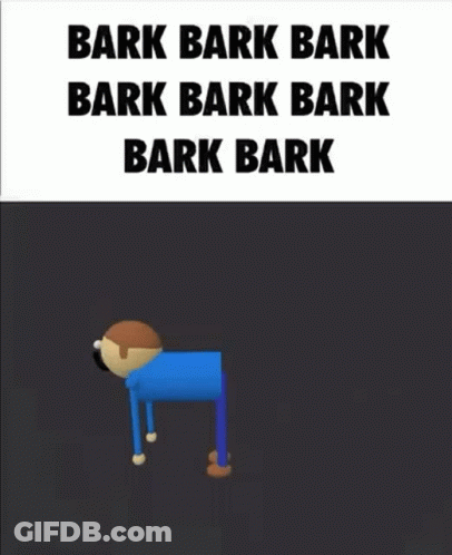 Cartoon Character Saying Bark Bark Bark GIF