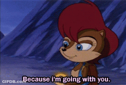 Cartoon Character Saying Because I'm Going With You GIF