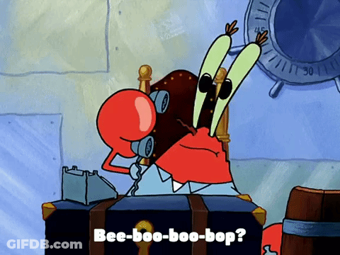 Cartoon Character Saying Bee-Boo-Boo-Bop On Phone GIF