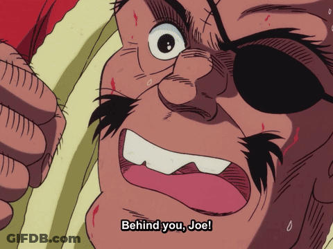 Cartoon Character Saying Behind You Joe GIF