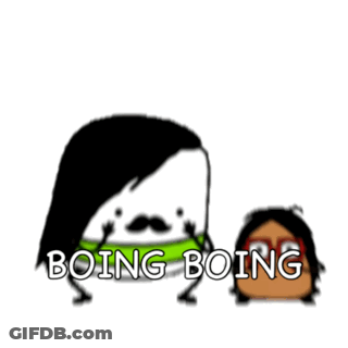 Cartoon Character Saying Boing Boing GIF