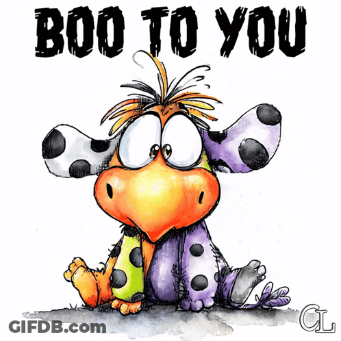 Cartoon Character Saying Boo To You GIF