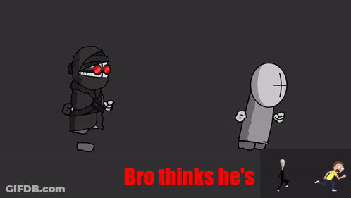 Cartoon Character Saying Bro In Red Letters GIF