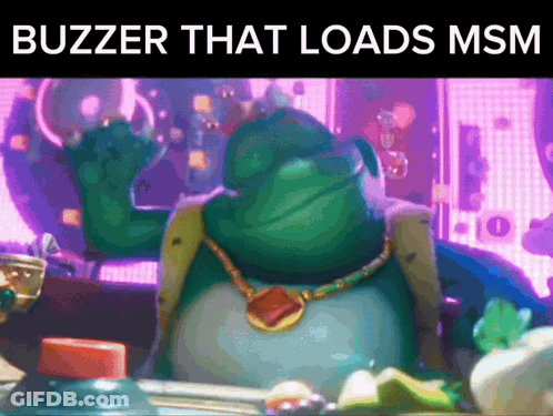 Cartoon Character Saying Buzzer Loads MSM GIF