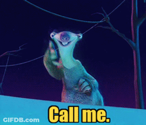 Cartoon Character Saying Call Me GIF