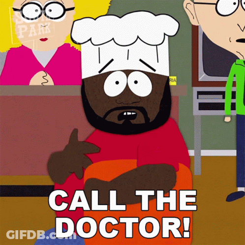 Cartoon Character Saying Call The Doctor GIF