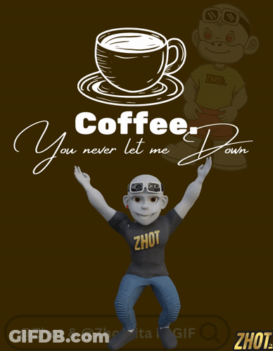 Cartoon Character Saying Coffee You Never Let Me Down GIF