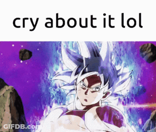 Cartoon Character Saying Cry About It Lol GIF