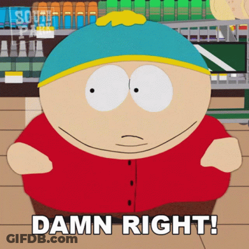 Cartoon Character Saying Damn Right GIF