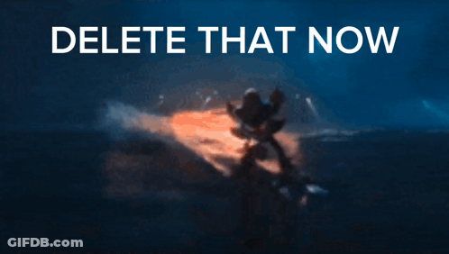 Cartoon Character Saying Delete That Now GIF