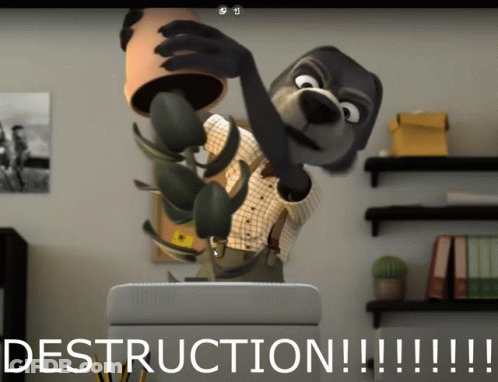 Cartoon Character Saying Destruction GIF