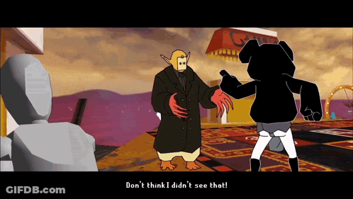 Cartoon Character Saying Don't Think I Didn't See That GIF