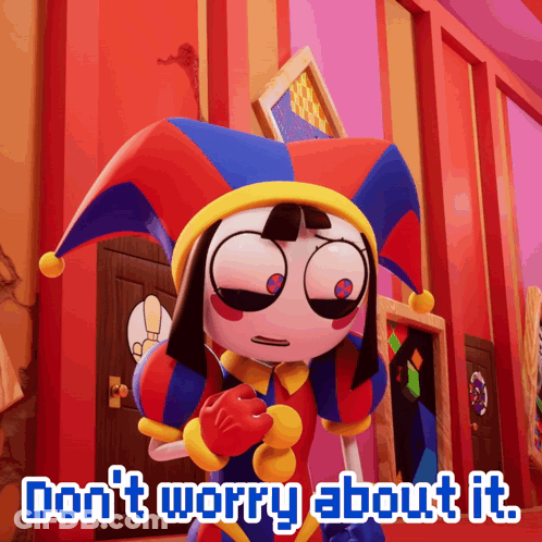 Cartoon Character Saying Don't Worry About It With Lollipop GIF