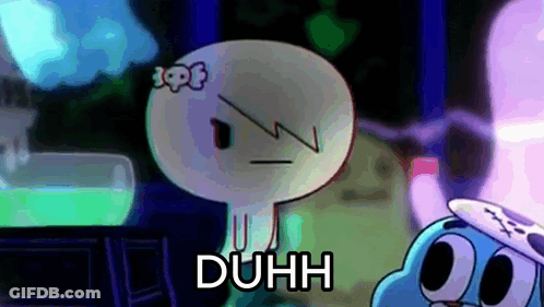 Cartoon Character Saying Duh GIF