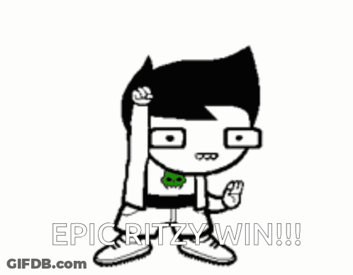 Cartoon Character Saying Epic Ritzy Win GIF
