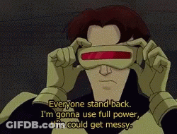 Cartoon Character Saying Everyone Stand Back GIF