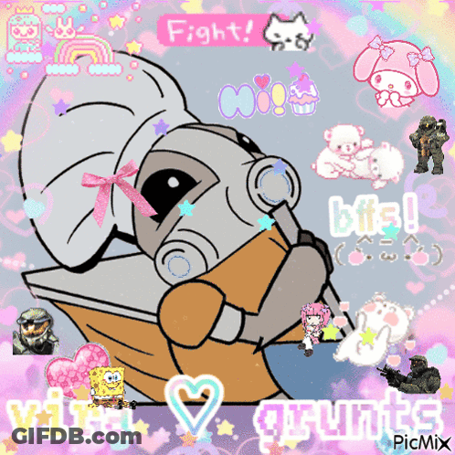 Cartoon Character Saying Fight BFFs GIF