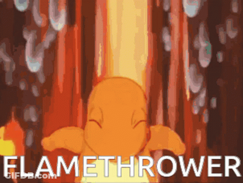 Cartoon Character Saying Flamethrower GIF