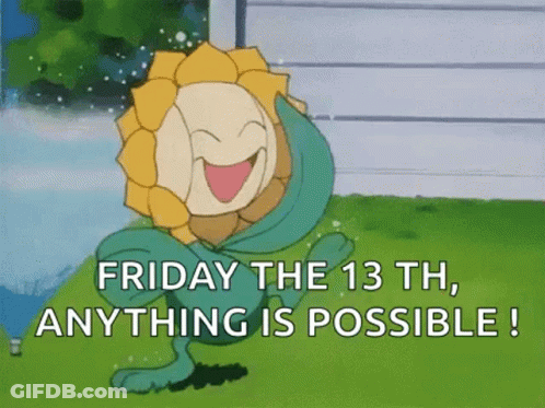Cartoon Character Saying Friday The 13Th Anything Is Possible GIF