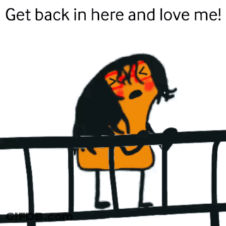 Cartoon Character Saying Get Back In Here GIF