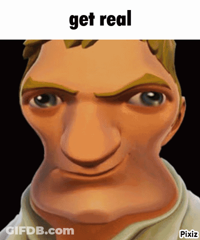 Cartoon Character Saying Get Real GIF