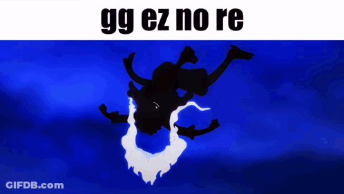 Cartoon Character Saying GG EZ No Re GIF
