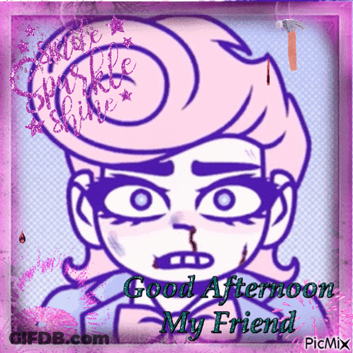 Cartoon Character Saying Good Afternoon My Friend GIF