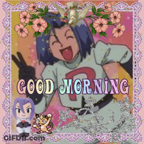 Cartoon Character Saying Good Morning GIF