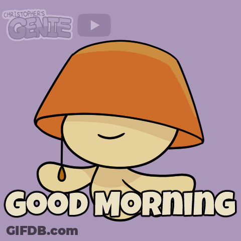 Cartoon Character Saying Good Morning GIF