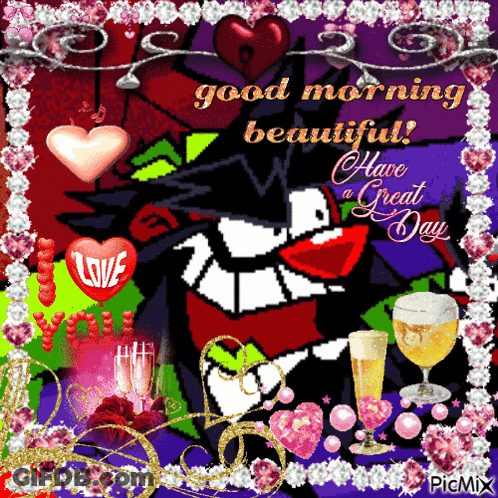 Cartoon Character Saying Good Morning Beautiful Have A Great Day GIF