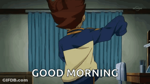 Cartoon Character Saying Good Morning GIF